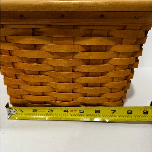 Longaberger Maple Wood Lidded Basket Set New - Picture 4 of 14